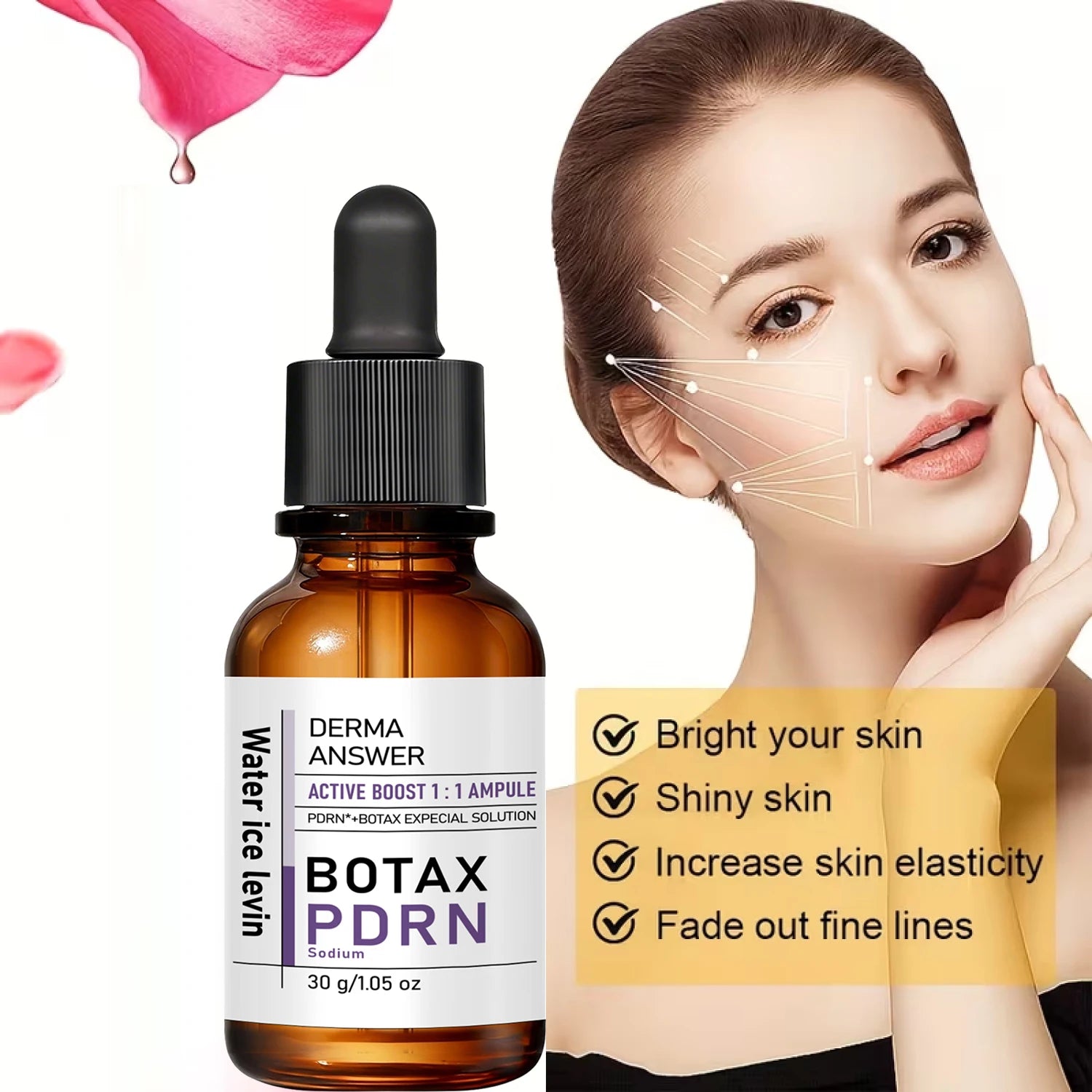 DERMA ANSWER Ampoule – PDRN, Botax, Hyaluronic Acid & Niacinamide Face Serum Ampoule Oasis Select