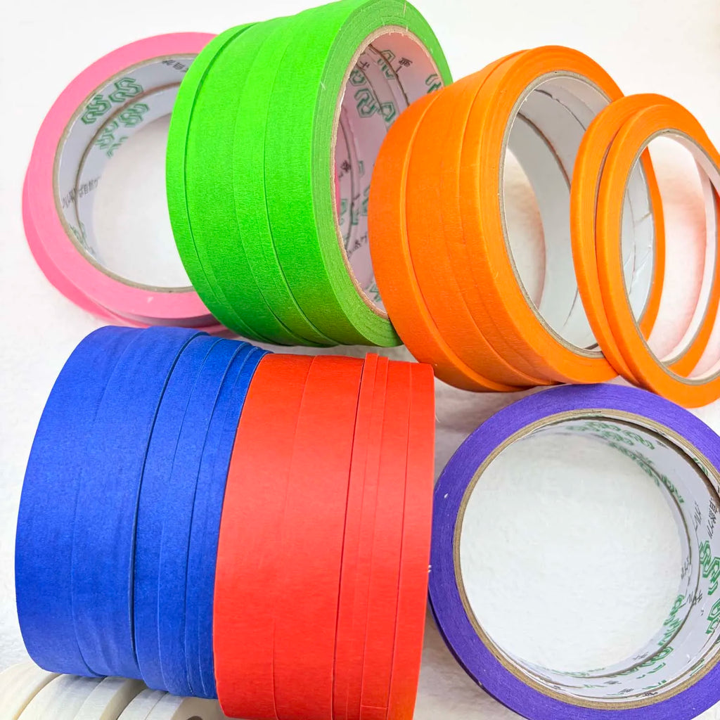 3/6 Rolls 3size Colorful Paper Masking Painters Tapes Painting Labeling Arts Crafts,Removal for Crafts, Labeling,DIY Decorative Oasis Select