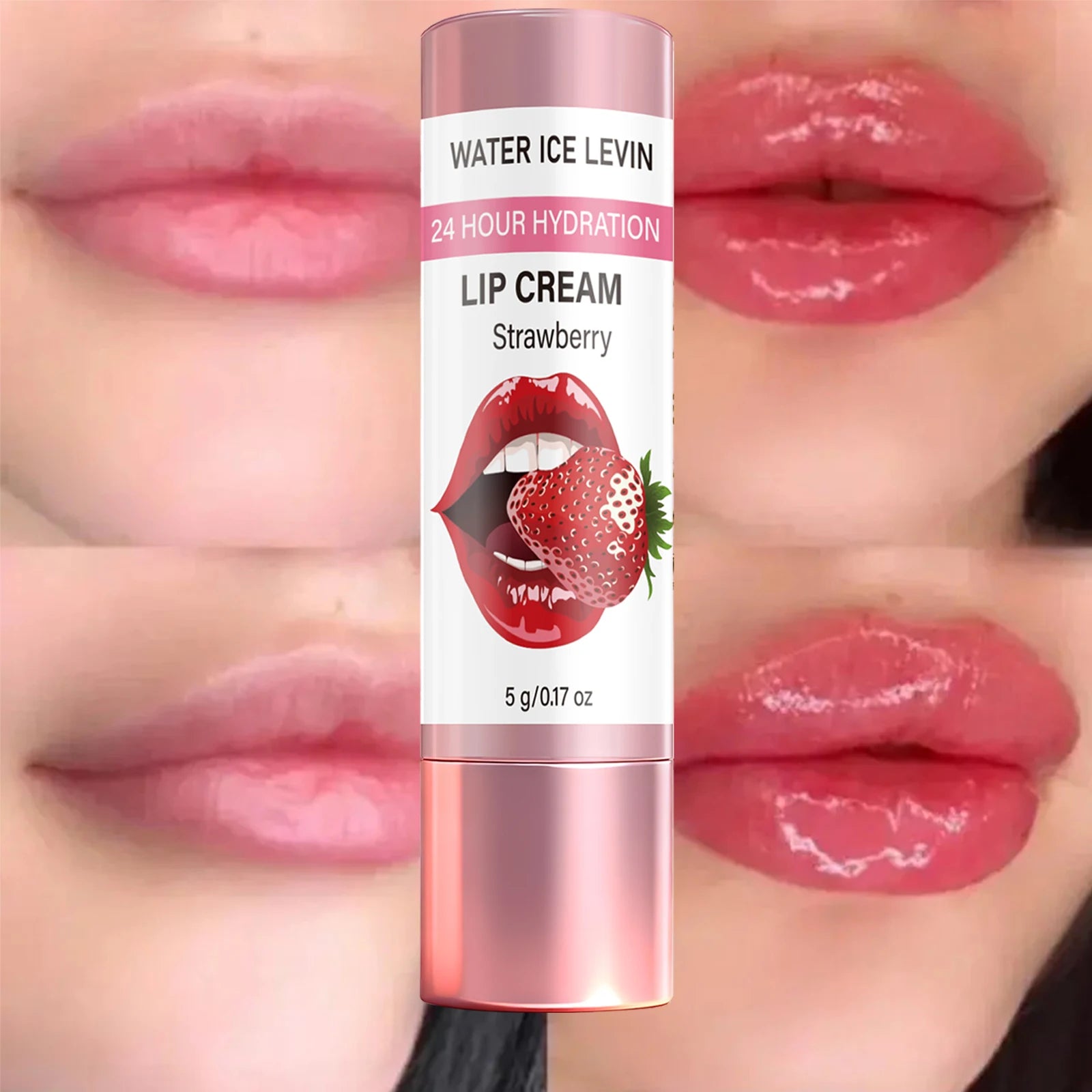 24H Strawberry Extract Lip Cream – Moisturize & Heal Chapped Lips Lip Moisturizer Cream Oasis Select