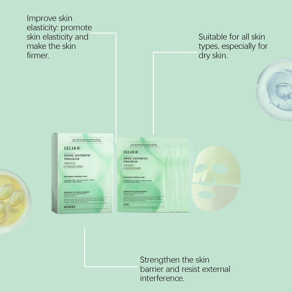 4PCS Retinol Face Mask Deep Moisturizing & Nourishing Pores Enhance Smoothness Glowing Soothing Redness Enhance Skin Elasticity Facial Mask Oasis Select