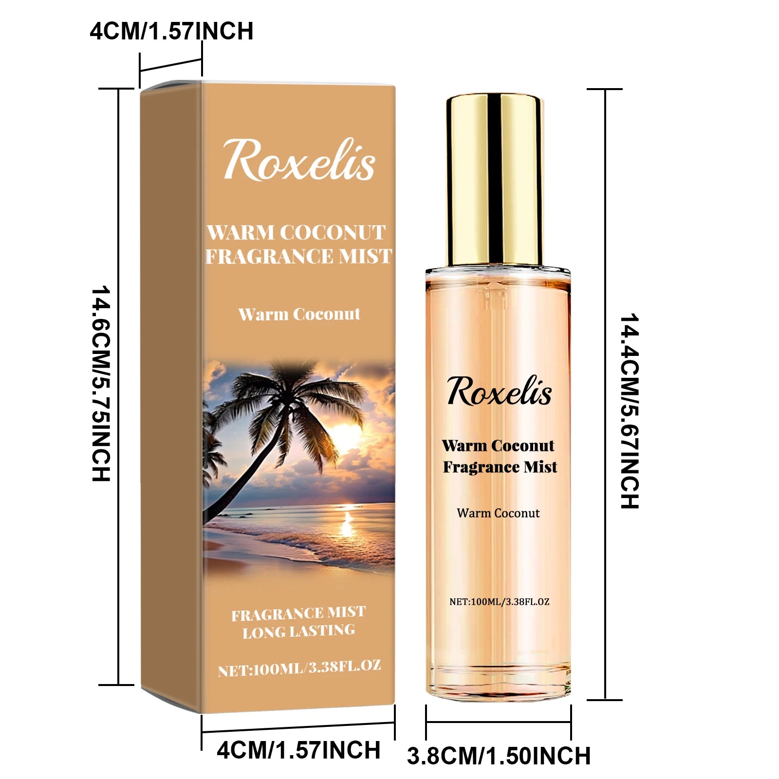 Roxelis Coconut Pefume Spray for Women Natural Romantic Scent Lasting Charming Flirting Freshing Pheromone Women Perfume Mist Oasis Select
