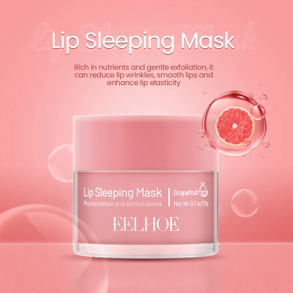 20G Grapefruit Lip Sleeping Mask Moisturizing Remove Dead Skin Enhance Elasticity Smoothing Improve Gloss Plumping Nourishing Lip Mask Oasis Select