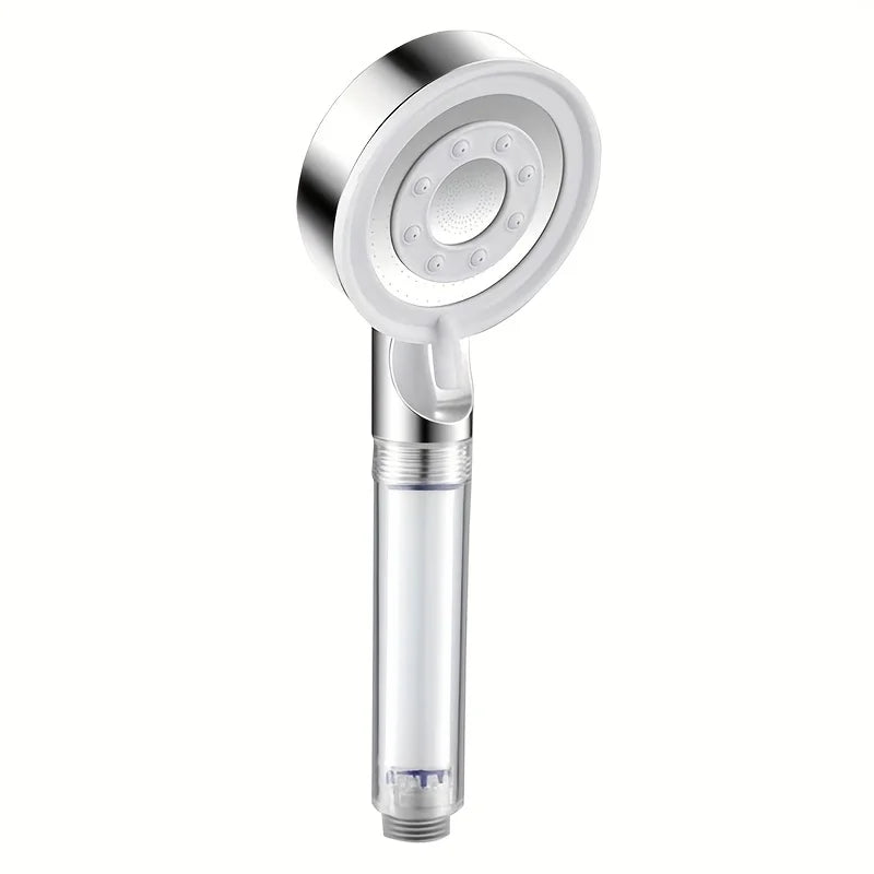 High Pressure Shower Head Set 5 Jet Modes Adjustable Shower Head with Filter Large Water Flow Spray Bathroom Accessories Oasis Select SILVER