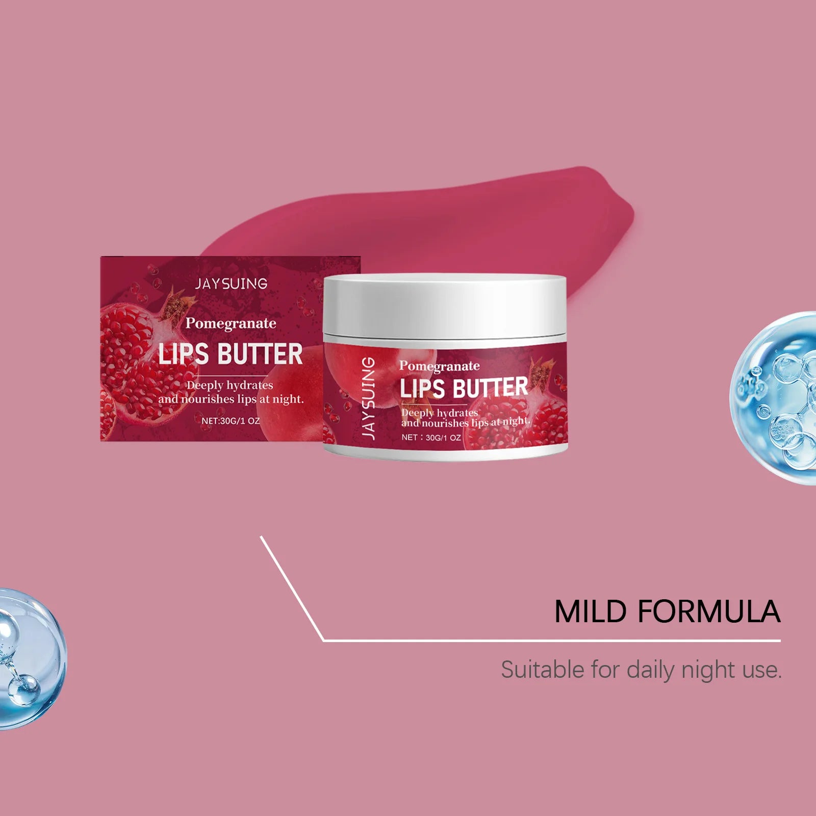 30G Pomegranate Lip Mask Deep Moisturizing Improve Roughness Smoothing Remove Dead Skin Fade Fine Lines Soothing Discomfort Softening Night Care Lip Mask Oasis Select