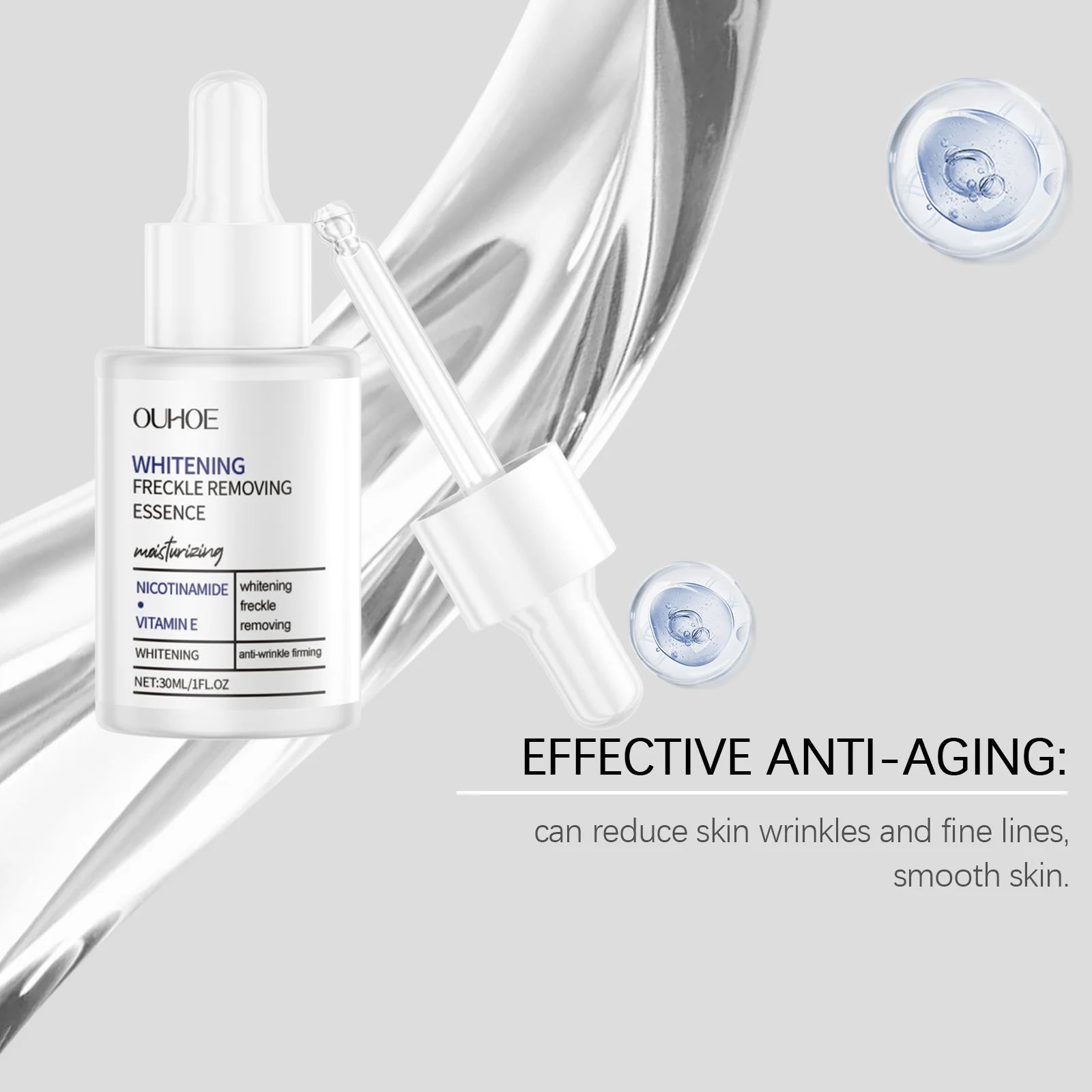 30ml Whitening Face Serum Gentle Moisturizing Enhance Skin Elasticity Improve Skin Texture Smoothing Softening Facial Serum Oasis Select