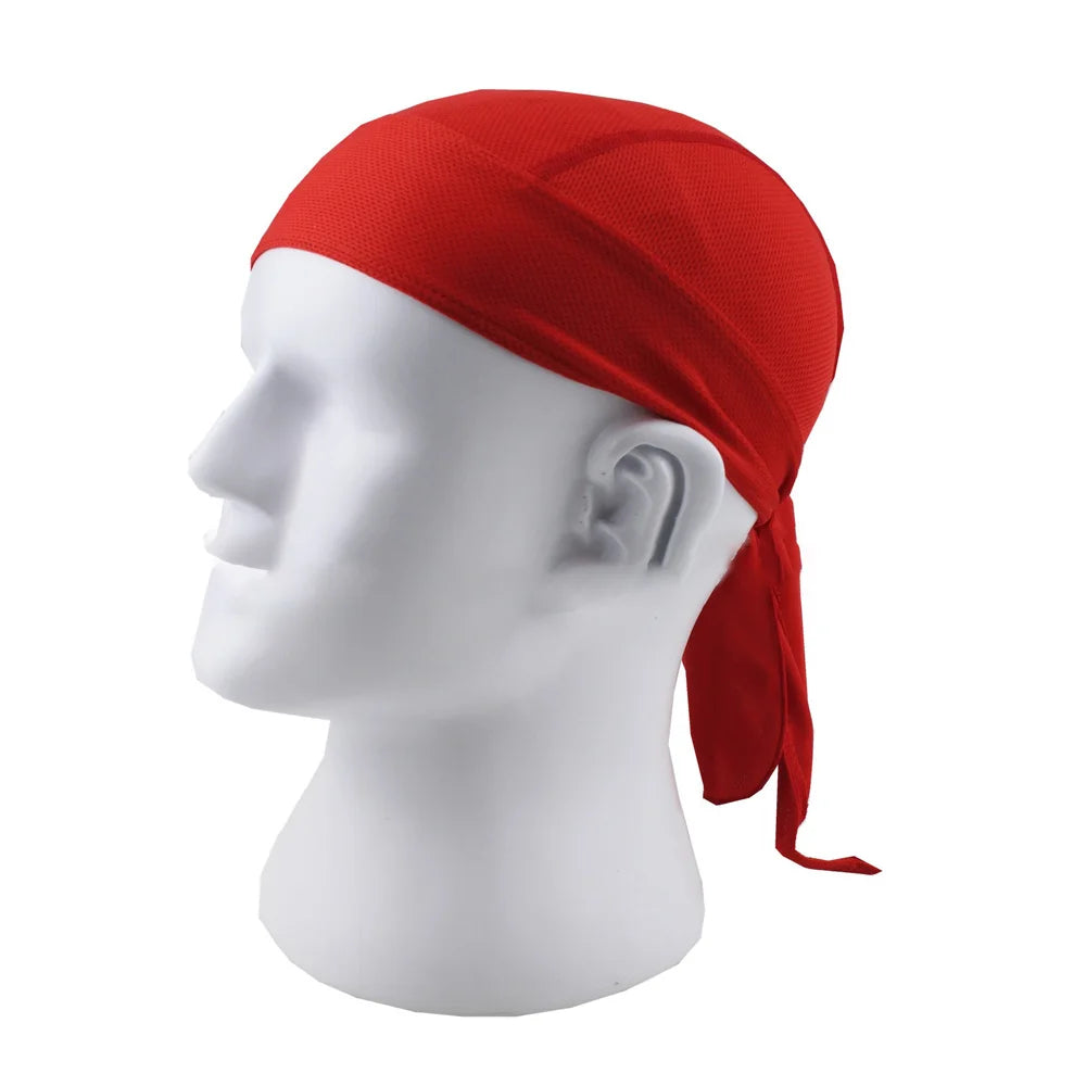 Quick-Dry Cycling Cap & Headband Bandana | UV Protection Cycling Headband Cap Oasis Select red
