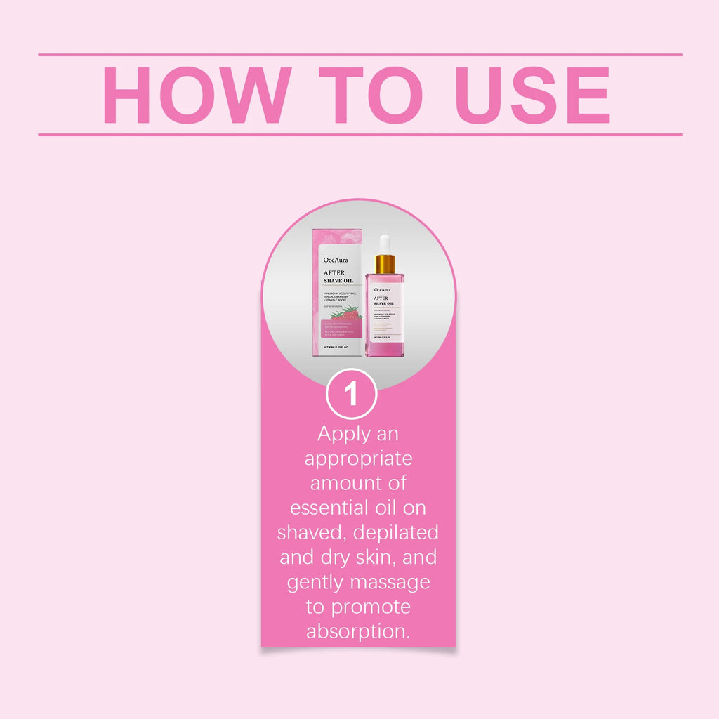 40ML Strawberry After-shaving Essence Oil Deep Moisturizing Non-greasy Smoothing Relief Discomfort Skin Protection Daily Care Oasis Select