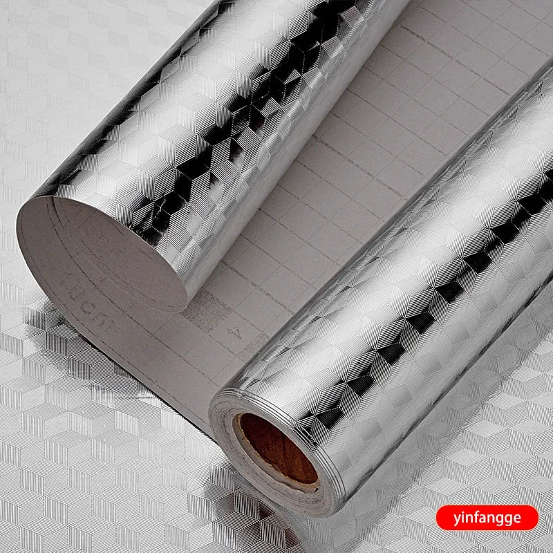 40cm Wide Self-Adhesive Aluminum Foil Waterproof And Oil-Proof Kitchen Stickers Suitable For Countertops Drawers And Cabinets. Oasis Select yinfangge 40cmX1m