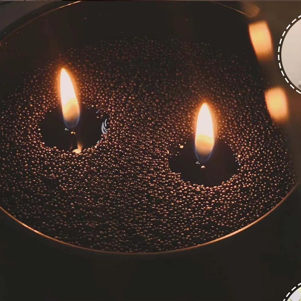 200G Candle Making Kit Black Pearled Sand Beaded Wax DIY Candle Candle Making 10PCS Wicks 2PCS Centering Devices 40 Stickers Dot Oasis Select