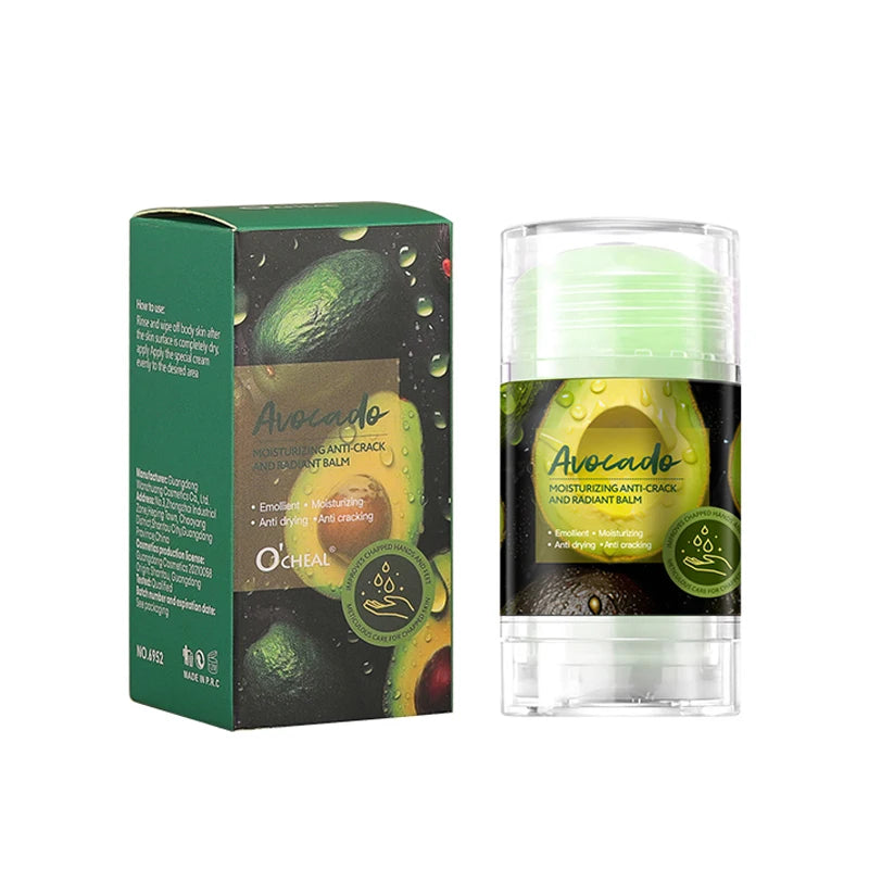O’CHEAL 40g Foot Skin Care Cream Stick Nourishing Cream Hand Facial Cream Removal Dead Skin Moisturizing Hand Feet Gel Skin Care Oasis Select Avocade 1Pcs 40g