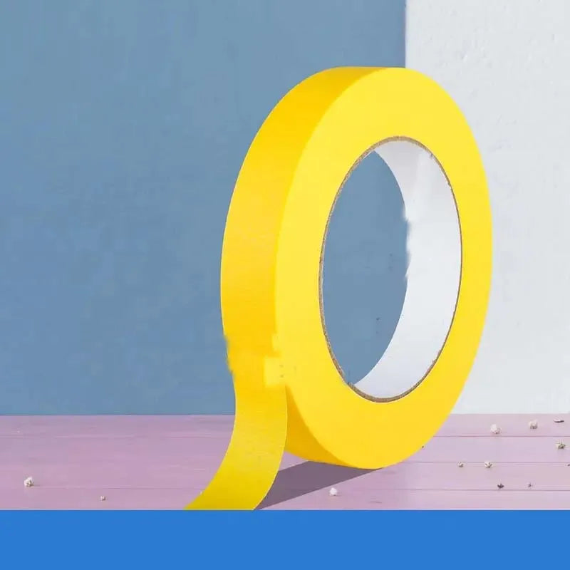 2pcs 13mm Yellow Masking Tape Adhesive Tape Textured Paper Car Paint Decoration Seamless Hand Tear Without Mark For Painting Oasis Select 1pc