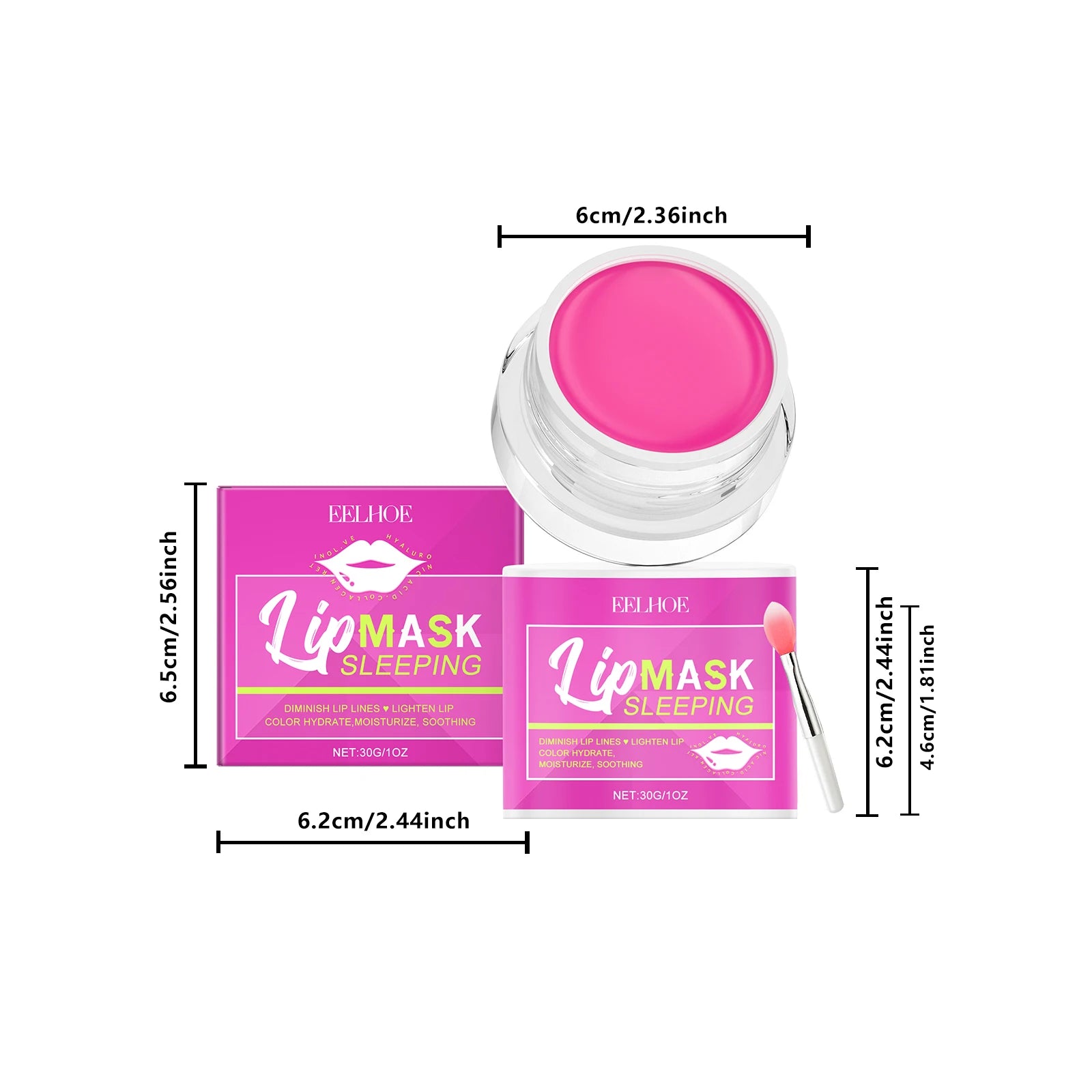 30g Pink Lip Sleeping Mask Gentle Cleaning Remove Dead Skin Reduce Dryness Anti-chapping Enhance Gloss Fade Fine Lines Non-sticky Lip Care Mask Oasis Select