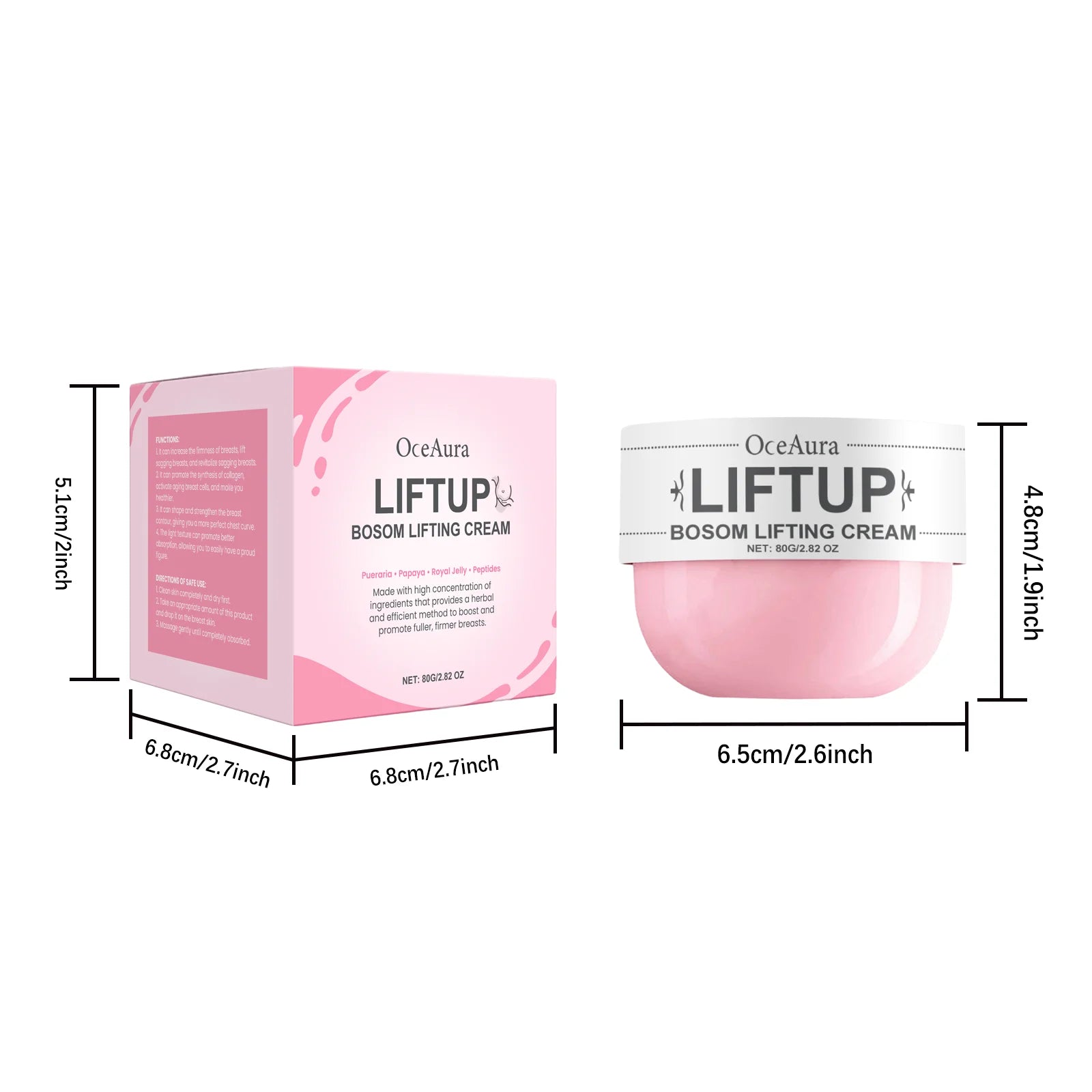 Oceaura Breast Care Cream Nourishing Firming Breast Skin Reduce Sagging Daily Massage Improve Skin Elasticity Breast Skin Cream Oasis Select
