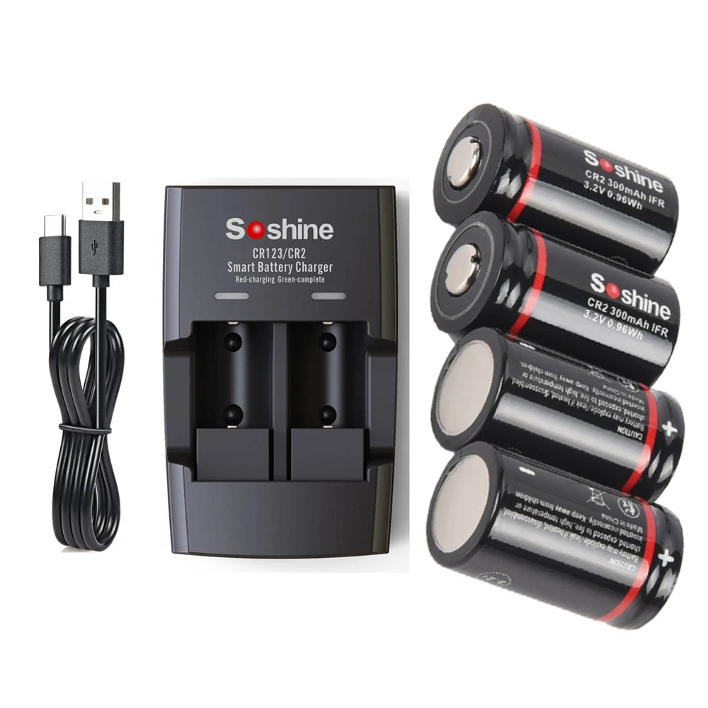 Soshine 3.2V LiFePO4 Rechargeable Batteries – All Sizes