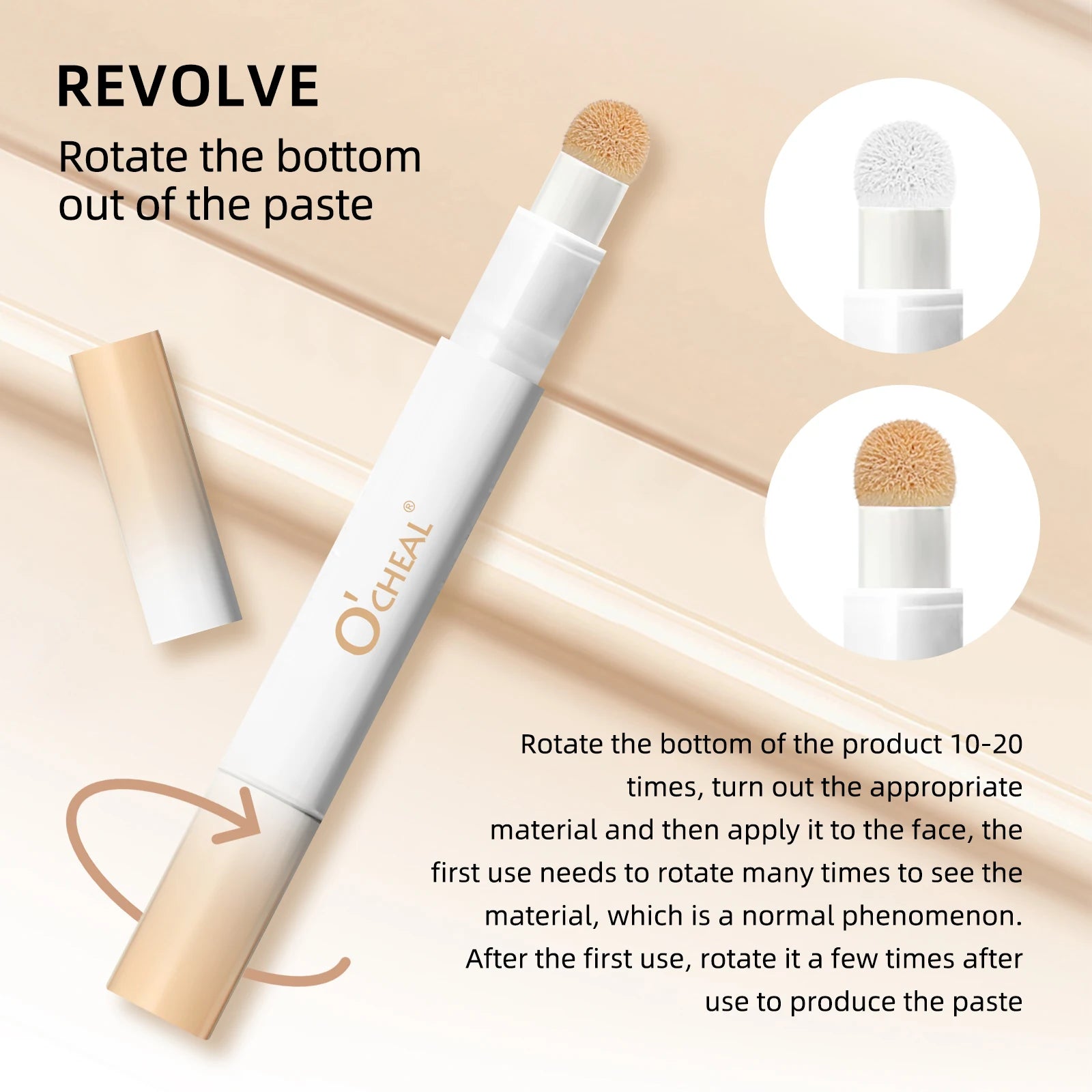 Ocheal 3 Color Face Foundation Concealer Pen Long Lasting Waterproof Corrector Contour Concealers Stick Cosmetic Makeup Oasis Select