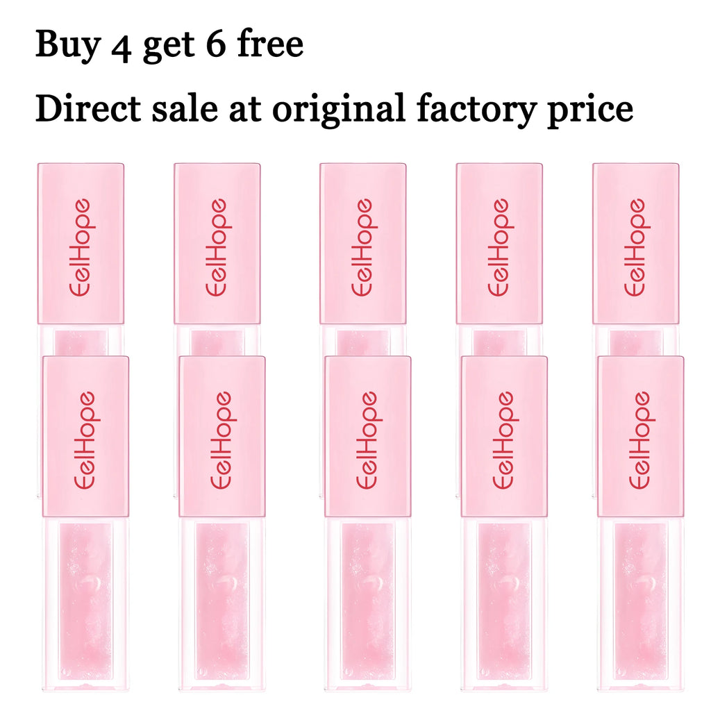 4ML Lip Gloss Moisturizing Reduce Lip Lines Improve Skin Texture Lasting Bright Color Restoring Gloss Non-sticky Beauty Makeup Lip Balm Oasis Select 10 pcs United States