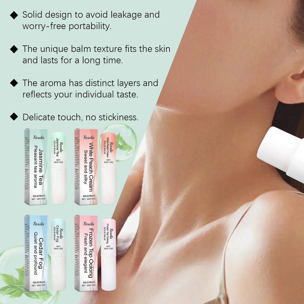 Roxelis Women Solid Perfume Long Lasting Light Fragrance Enhance Attraction Pheromone Anti Odor Sweet Aroma Pefume Balm Stick Oasis Select
