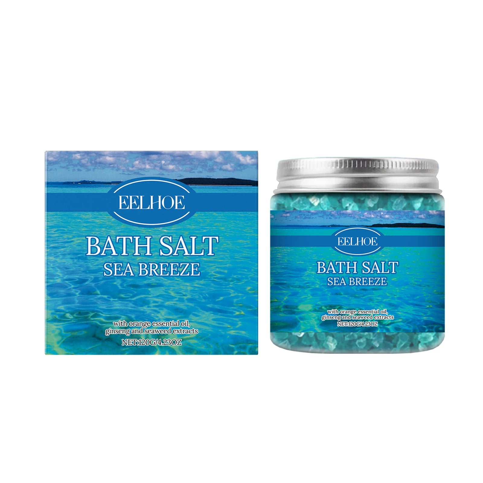 120G Bathing Sea Salt Gentle Cleaning Skin Enhance Smoothness Non-sticky Eliminate Sweat Odor Refreshing Exfoliate Bathing Cream Oasis Select 120g Moisturizing United States