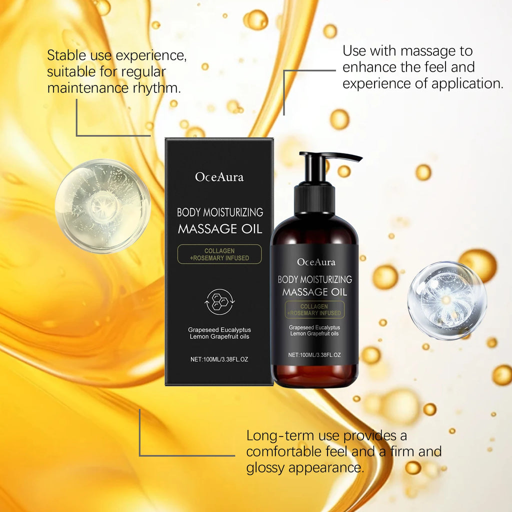Oceaura Nourishing Body Massage Oil Gentle Hydrating Enhance Skin Elasticity Elegant Fragrance Improve Skin Texture Essence Oil Oasis Select