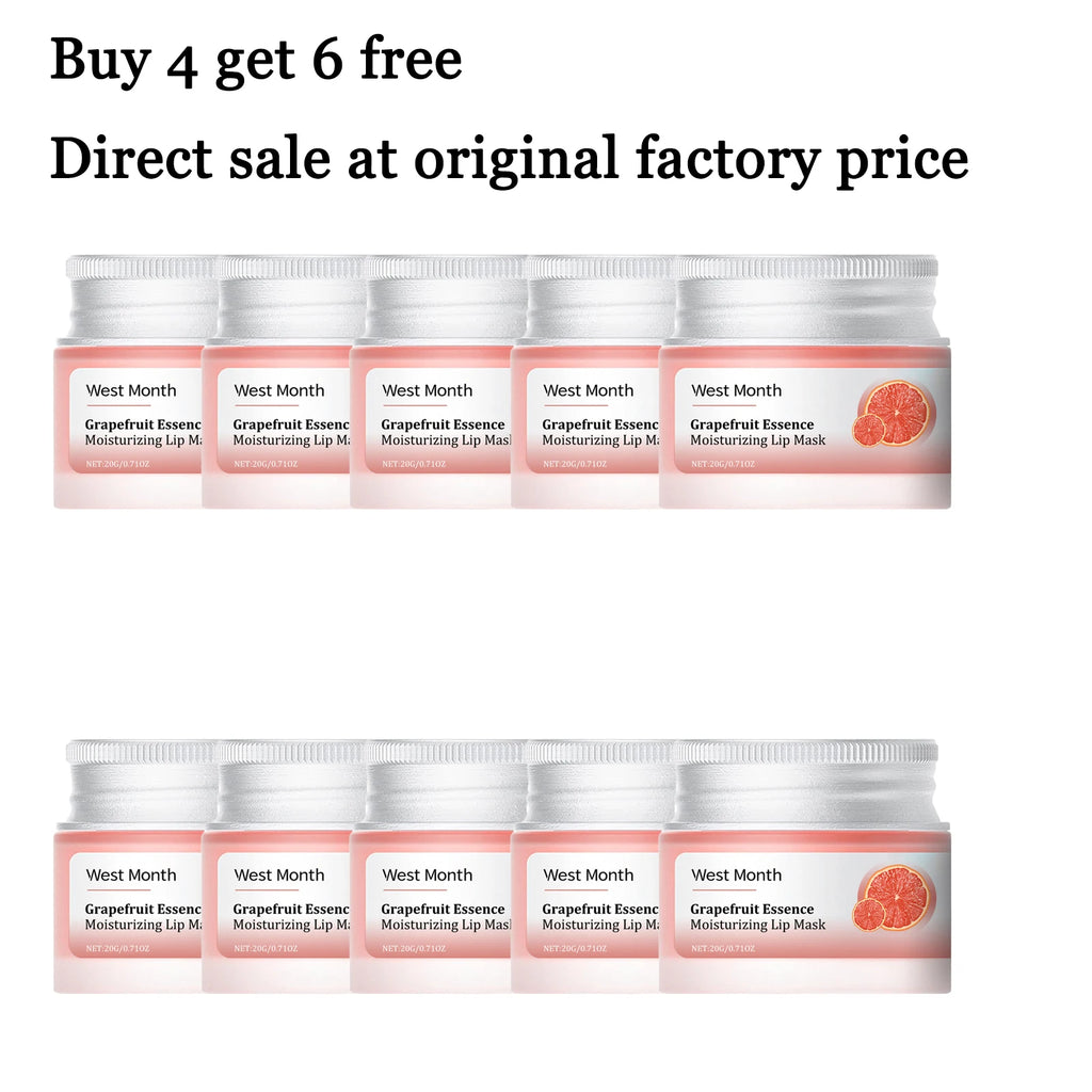 20G Grapefruit Essence Lip Mask Deep Moisturizing Fade Fine Lines Improve Skin Texture Smoothing Restoring Gloss Nourishing Gloss Lip Mask Oasis Select 10 pcs United States