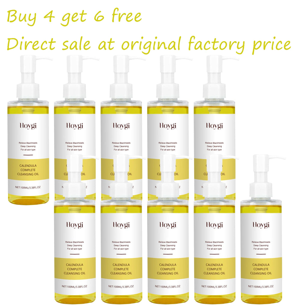 100ML Calendula Makeup Cleansing Oil Gentle Refreshing Face Eye Lip Makeup Remover Non-irritating Cleaning Oil for All Skin Type Oasis Select 10pcs United States