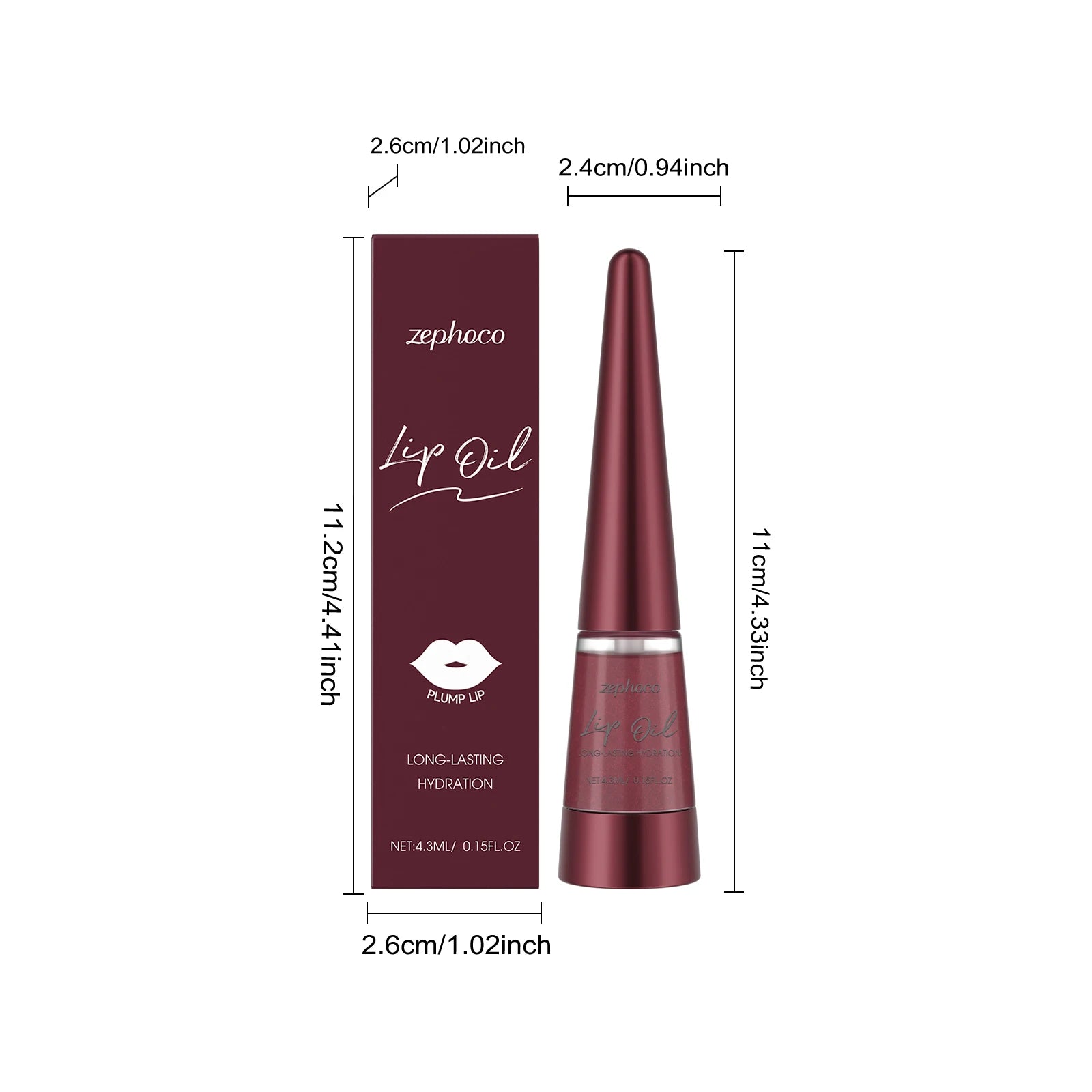 4.3ML Hydrating Lip Oil Daily Nourishing Fade Lip Lines Repair Cracked Enhance Gloss Smoothing Softening Booster Lip Care Oil Oasis Select
