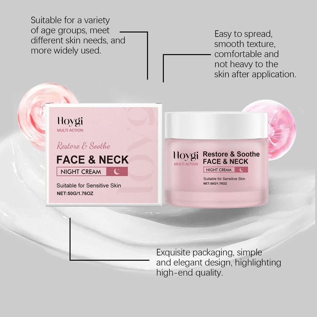 50G Face & Neck Cream Deep Nourishing Enhance Smoothness Firming Improve Skin Elasticity Hydrating Glowing Neck Care Lotion Oasis Select
