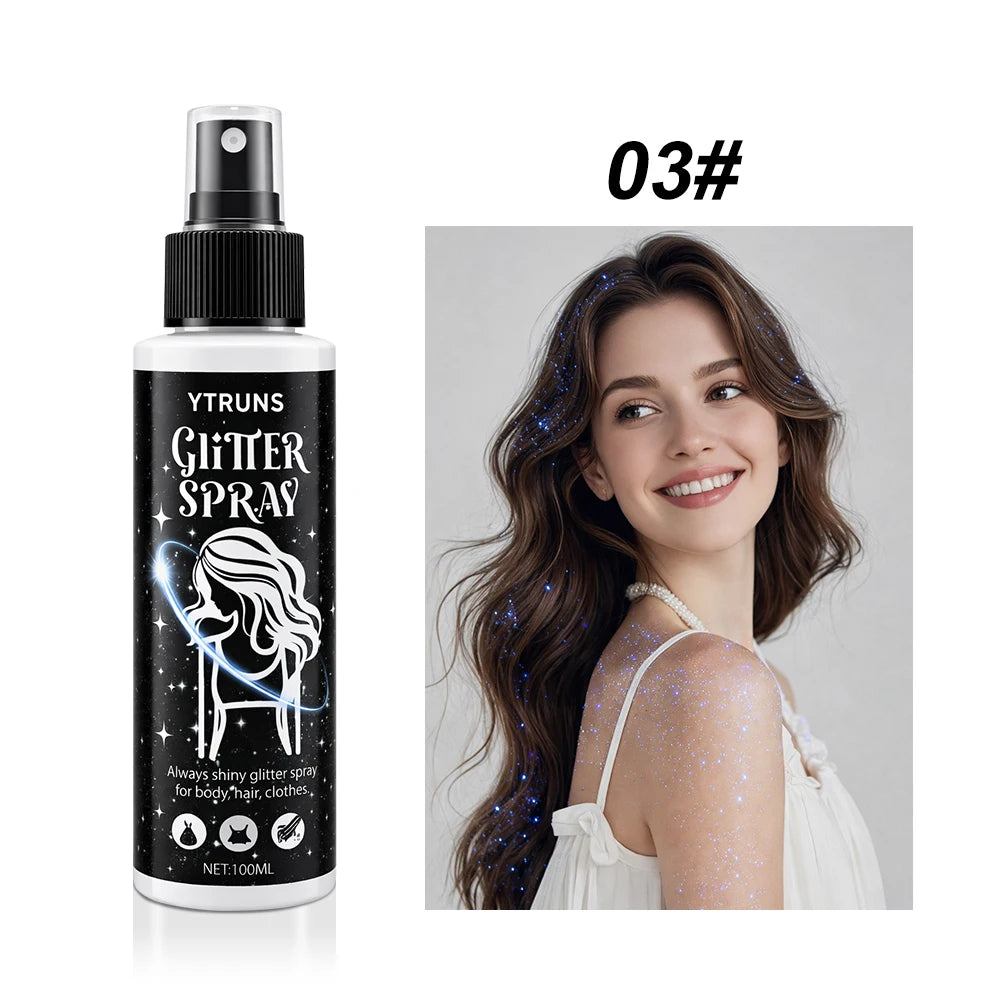 Blue Glitter Spray 100ml – Shimmer Body & Hair Glow Mist