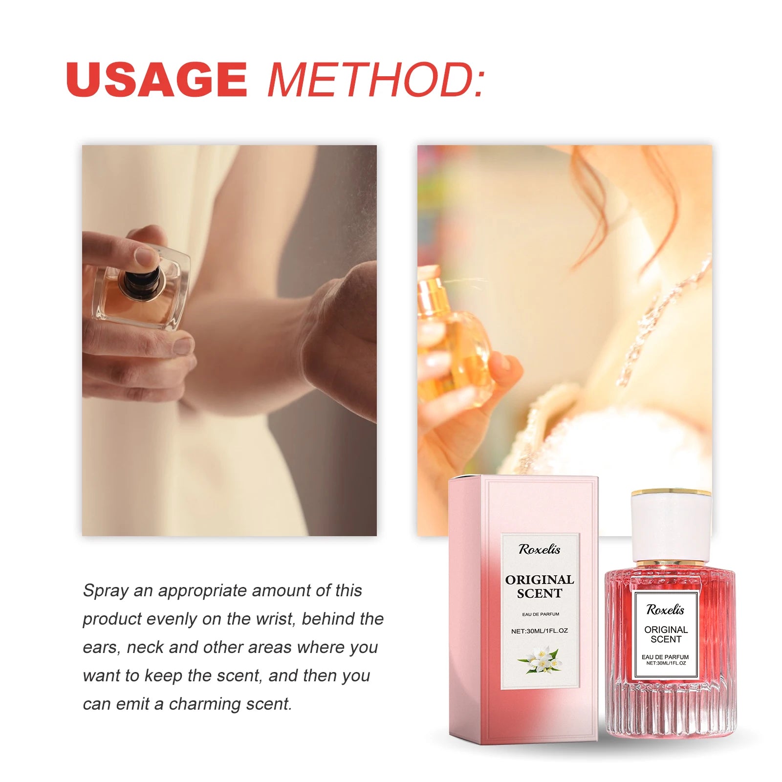 Roxelis Jasmine Women Perfume Natural Lasting Fragrance Elegant Pleasant Scent Improve Self Confidence Jasmine Original Perfume Oasis Select