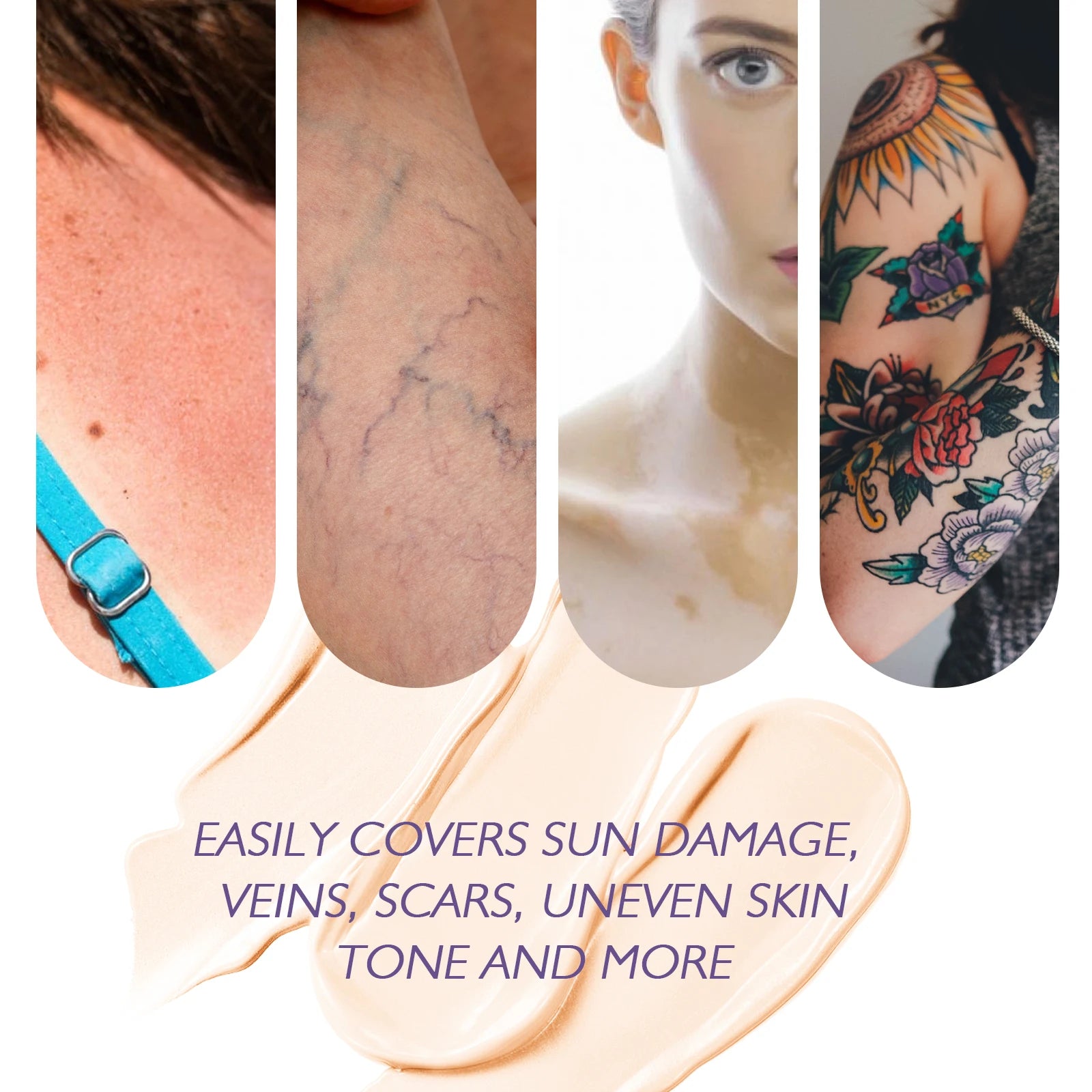 74ML Tattoo Concealer Cream Moisturizing Full Coverage for Scars and Birthmarks Lasting Invisible Brightening Sweatproof Cover Oasis Select