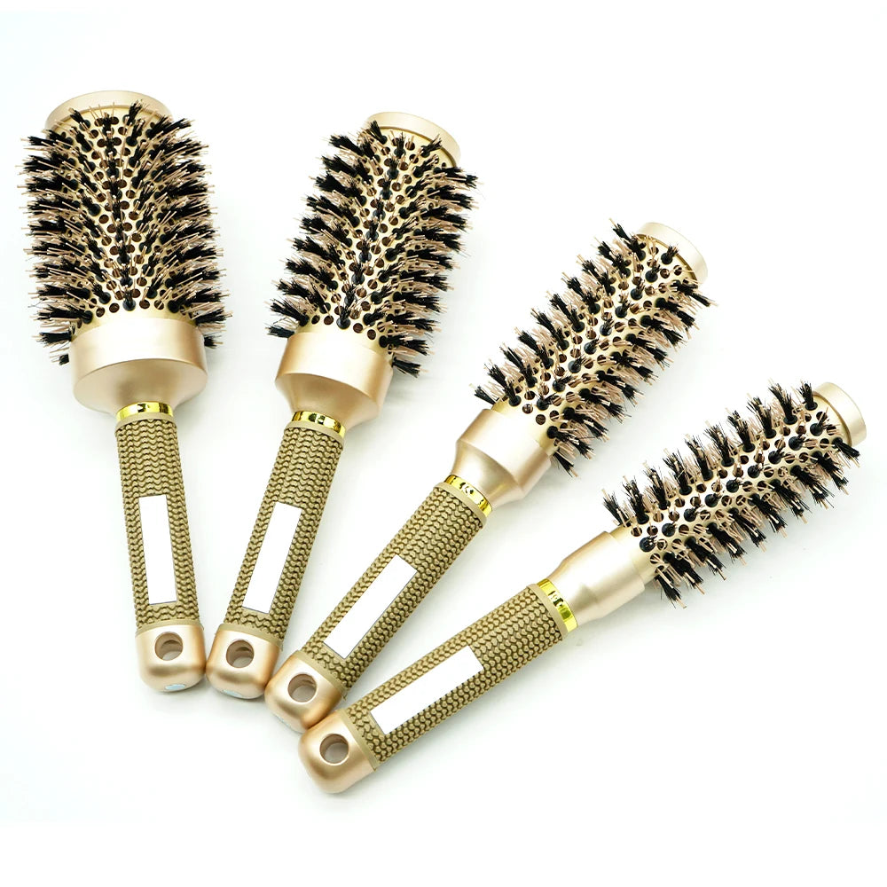 Thermal Round Barrel Hair Brush – Nylon Salon Styling Comb Round Barrel Hair Brush Oasis Select