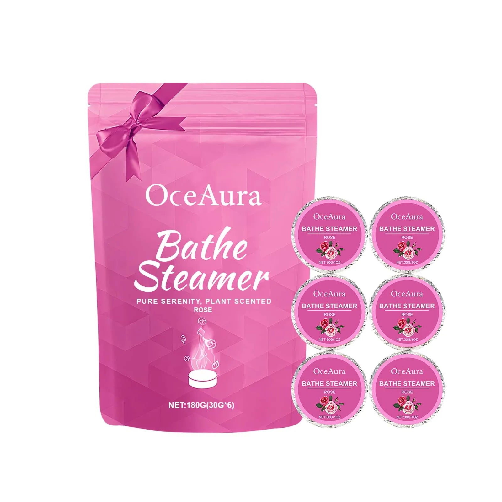 180G Rose Body Bathing Steamer Tablets Gentle Cleaning Body Lasting Fragrance Relaxing Mood Improve Comfortable Body Bath Tablet Oasis Select 1 bag United States