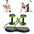 Abdominal Double Wheel Ab Roller Gym Home Muscle Exercise Fitness Equipment Pull Rope Resistance Bands Slimming Device Oasis Select Default Title