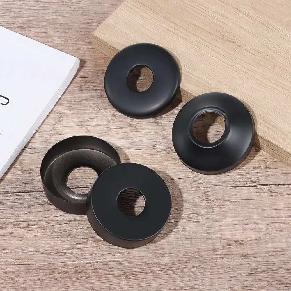 Black Stainless Steel Water Pipe Wall Covers Shower Chrome Finish Faucet Decorative Cover Kitchen Bathroom Accessories Oasis Select