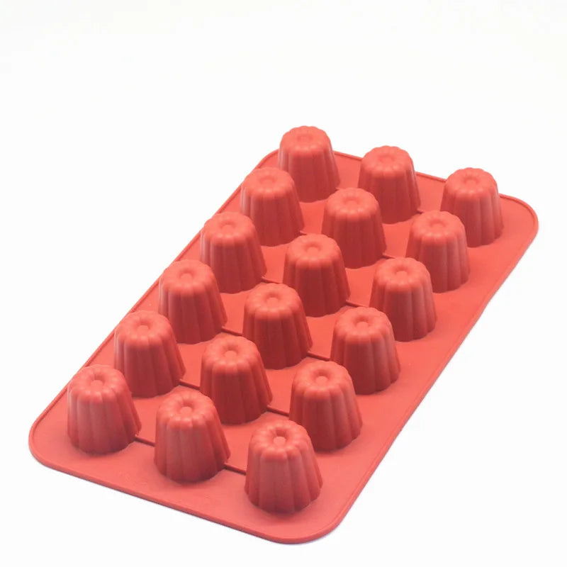 8/18 Cavity Silicone Mold Canneles Bordelais Fluted Cake Mold Muffin Cupcake Baking Tray Dessert Pastry Cake Decorating Tools Oasis Select 18 cups