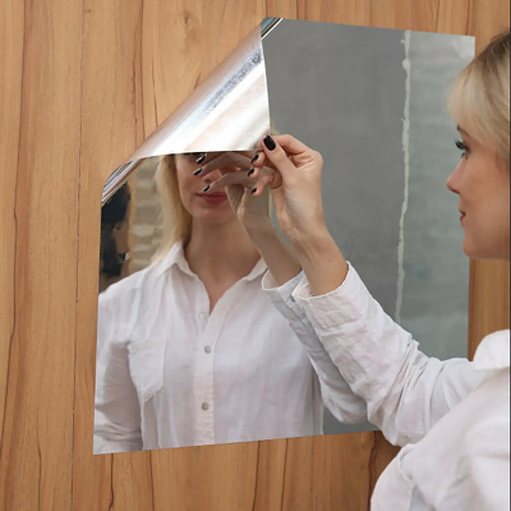 Removable Mirror Wall Sticker Self Bathroom Waterproof Self-Adhesive Impact Resistance Mirror Sheets Diy Home Decoration Oasis Select