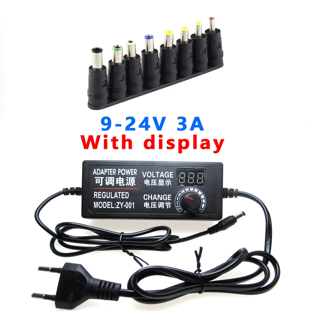 Universal Charger Power Adapter Supply 5V 12V 24V AC DC Transformers 220V To 12V 5V 24V Power Supply Adjustable 5 12 24 V Volt Oasis Select 9V - 24V 3A Only Power Adatper EU Plug