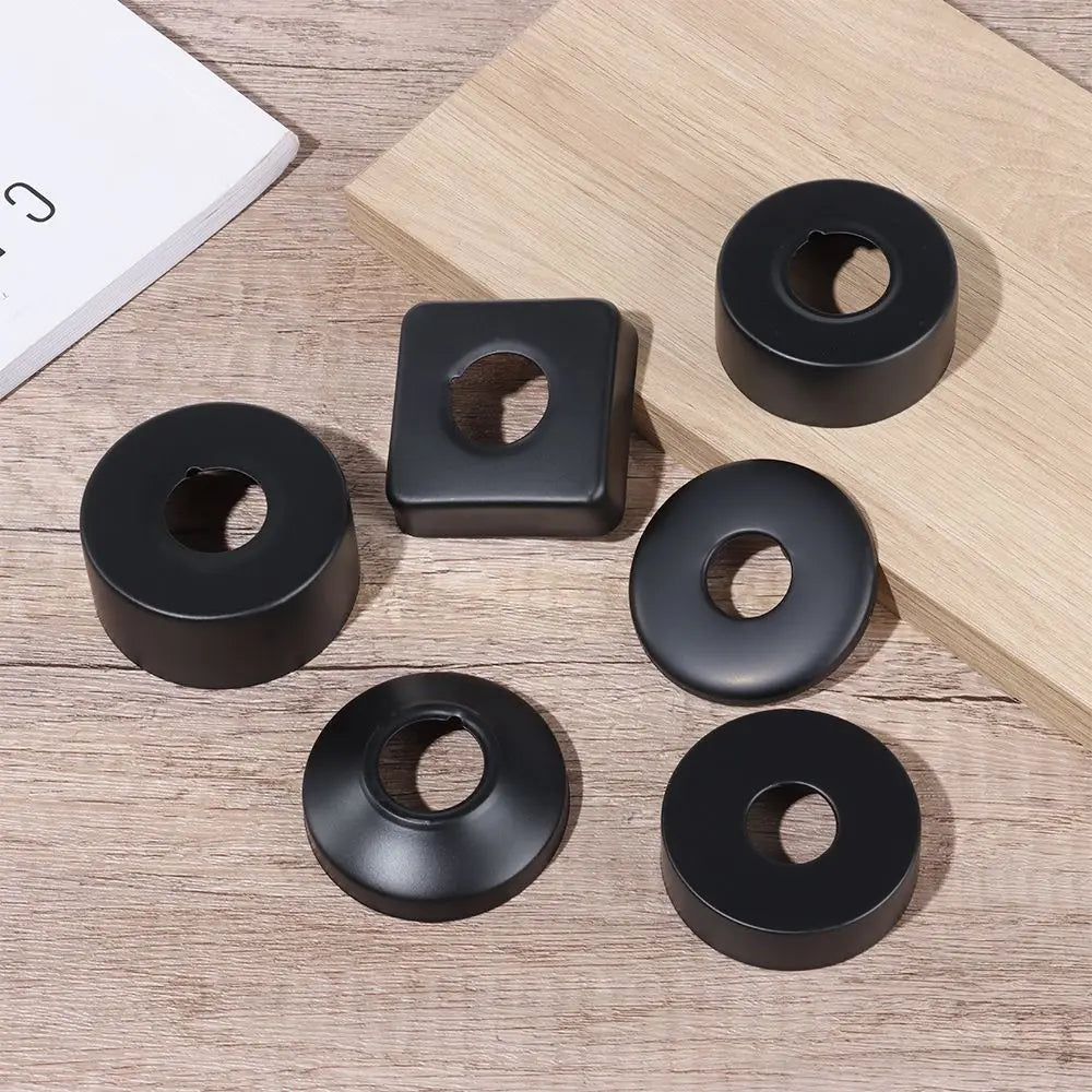 Black Stainless Steel Water Pipe Wall Covers Shower Chrome Finish Faucet Decorative Cover Kitchen Bathroom Accessories Oasis Select