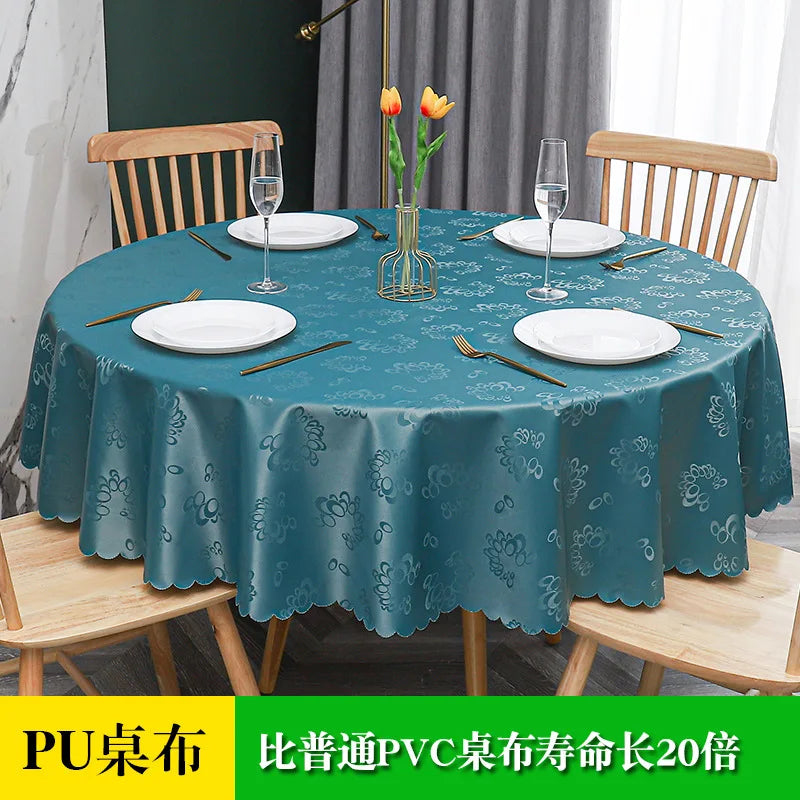 European waterproof oil proof scald proof and wash free round table cloth for Hotel round table cloth round table cover Oasis Select