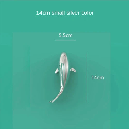 European electroplating fish 3D three-dimensional wall decoration living room dining room background wall decoration room decor Oasis Select Small silver fish