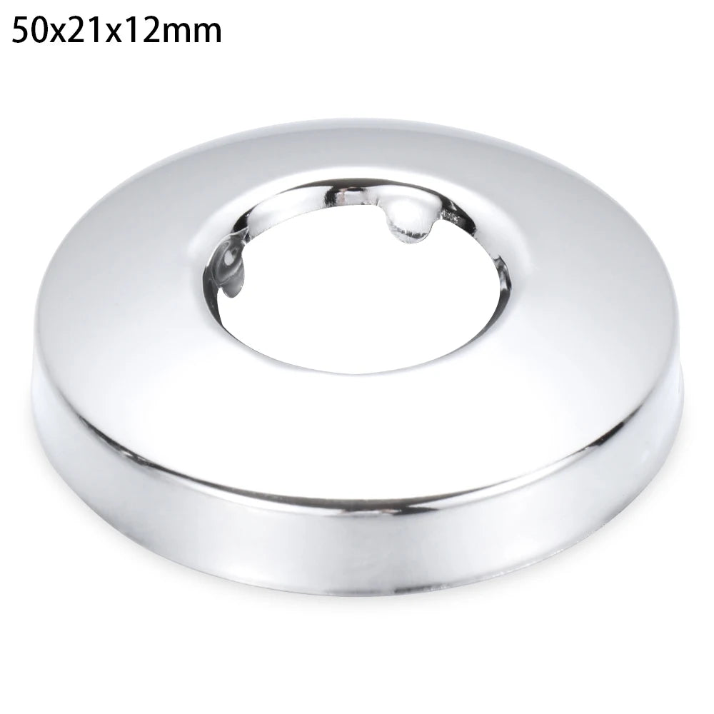 1PC Self-Adhesive Stainless Steel Faucet Decorative Cover Shower Chrome Finish Water Pipe Wall Covers Bathroom Accessories Oasis Select 50x21x12mm