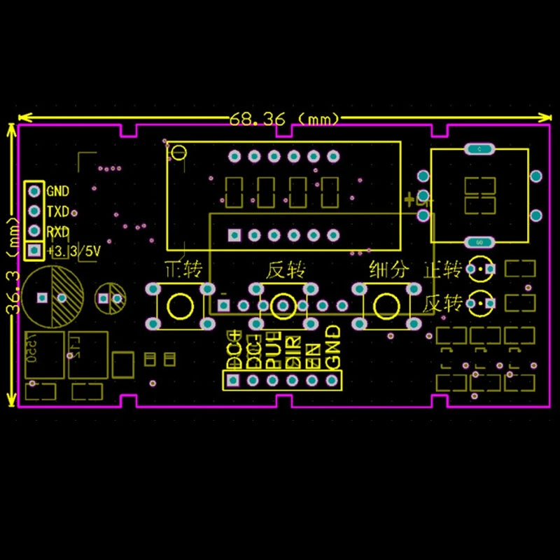 Speed RPM Display Stepper Motor Driver Controller Board Speed Adjustable Reversal Oasis Select