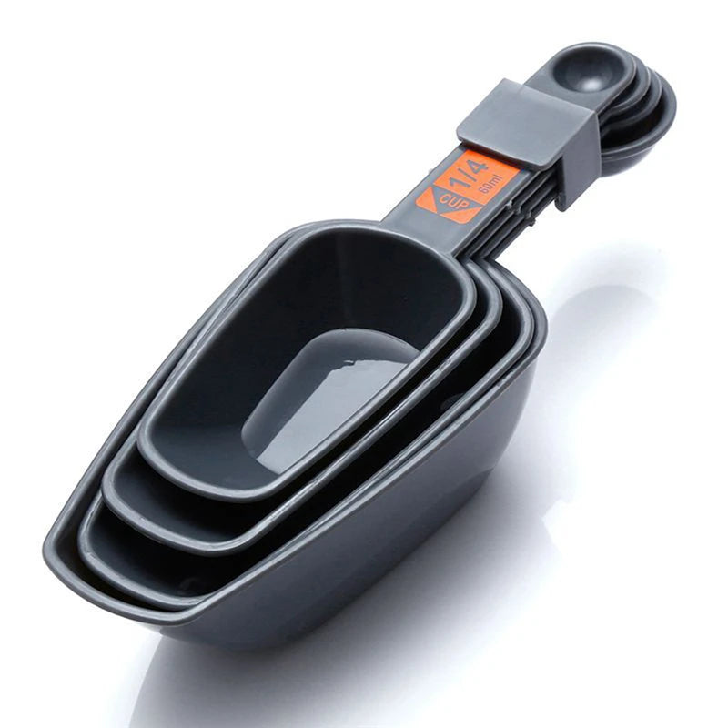 4PCS Multifunction Measuring Spoons and Measuring Cups Scoop with Scale for Coffee Making Kitchen Baking Measuring Kitchen Tool Oasis Select