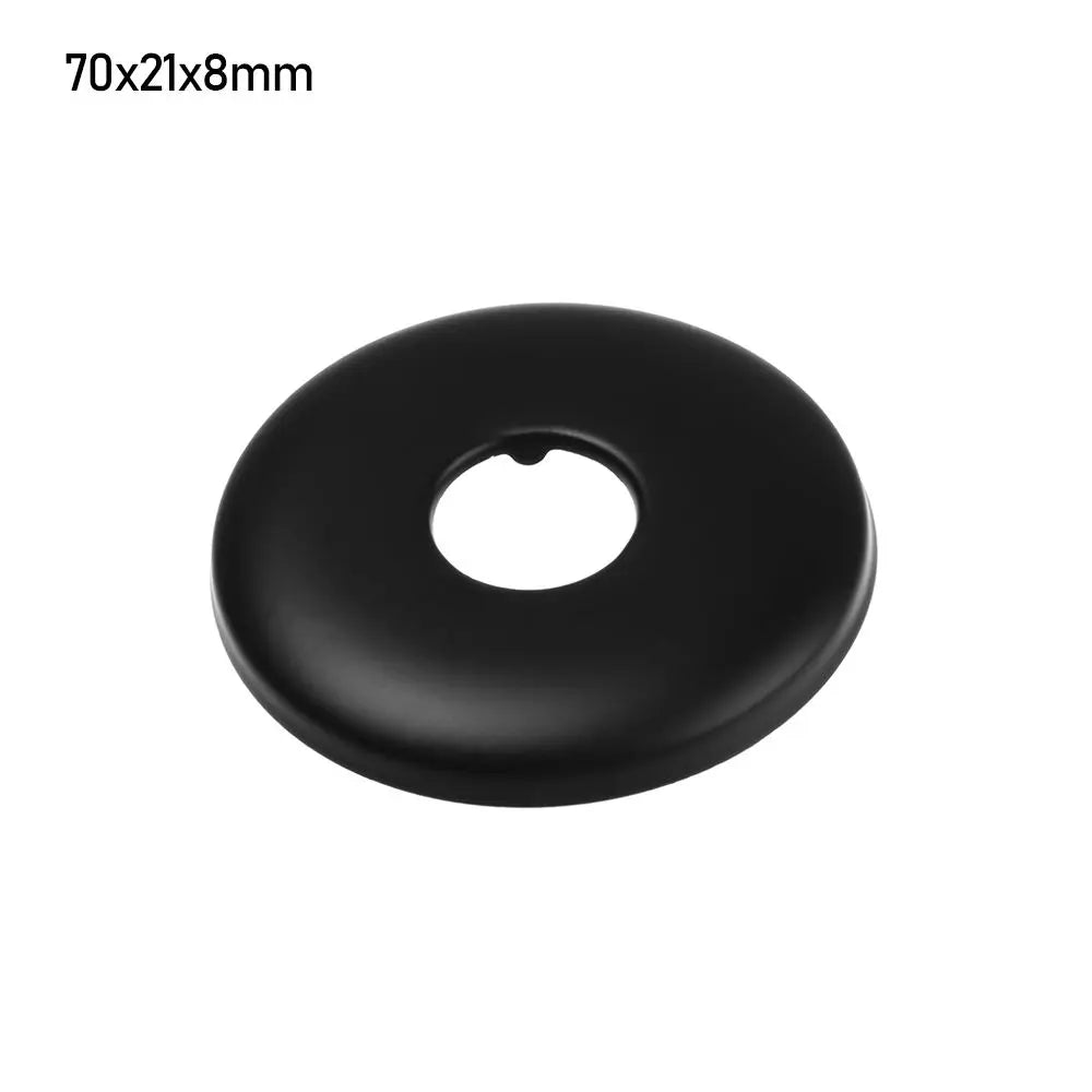 Black Stainless Steel Water Pipe Wall Covers Shower Chrome Finish Faucet Decorative Cover Kitchen Bathroom Accessories Oasis Select 70x21x8mm