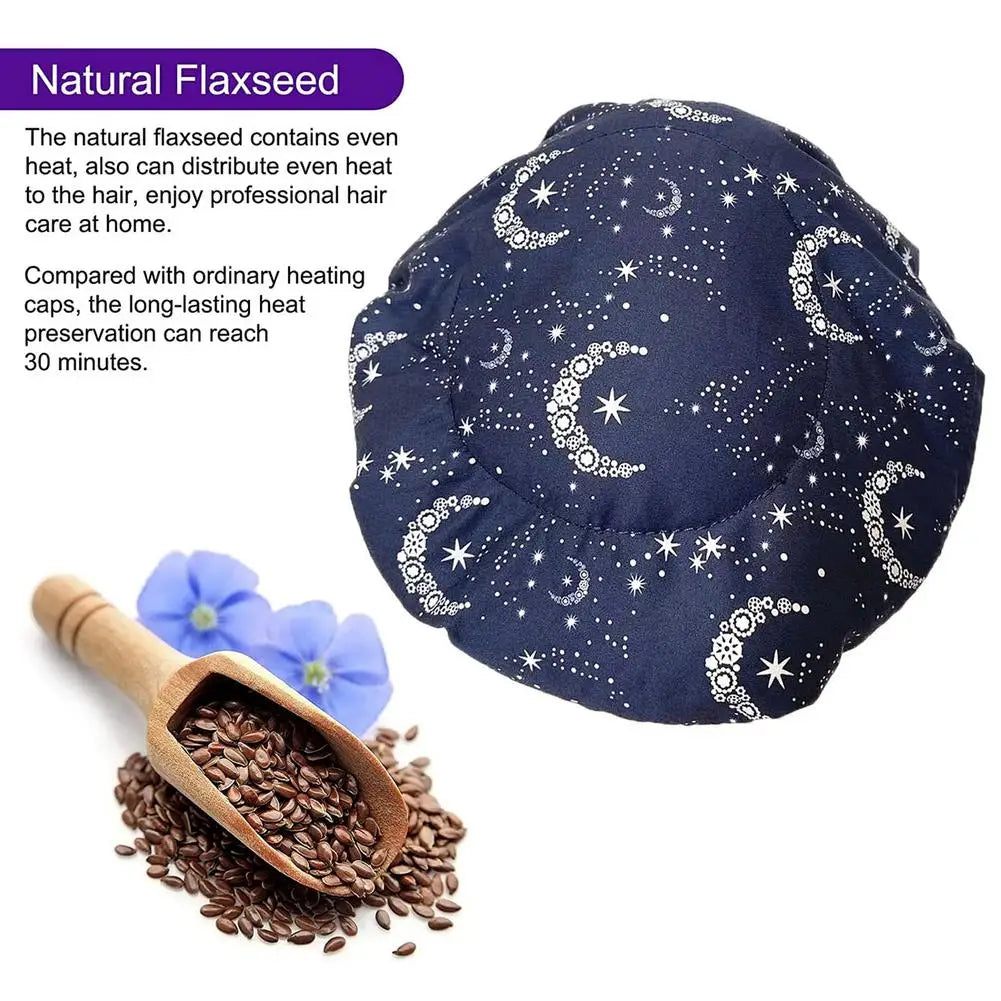 Flaxseed Baked Oil Microwavable Heating Cap Steaming Hair Styling Hair Care Deep Conditioning Thermal Heating Nursing Cap Oasis Select