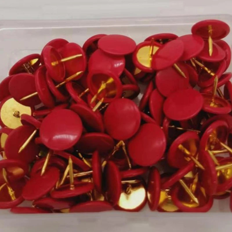 100pcs Colorful Thumbtack Pushpins – Cork Board & Map Pins