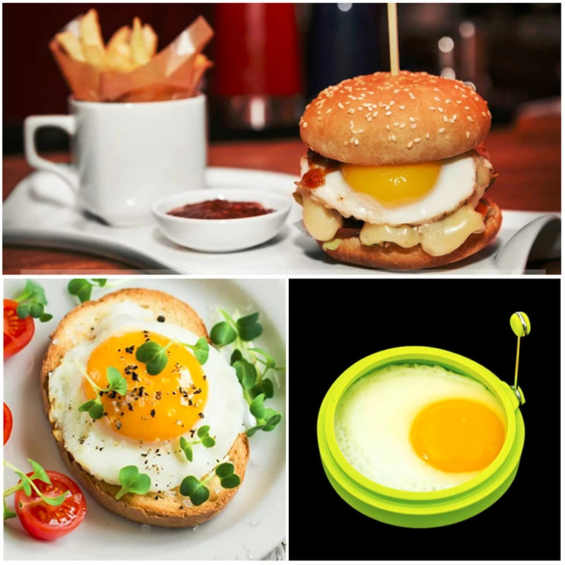 4-Pack Silicone Egg & Pancake Ring Molds – Nonstick Round Egg & Pancake Rings Oasis Select