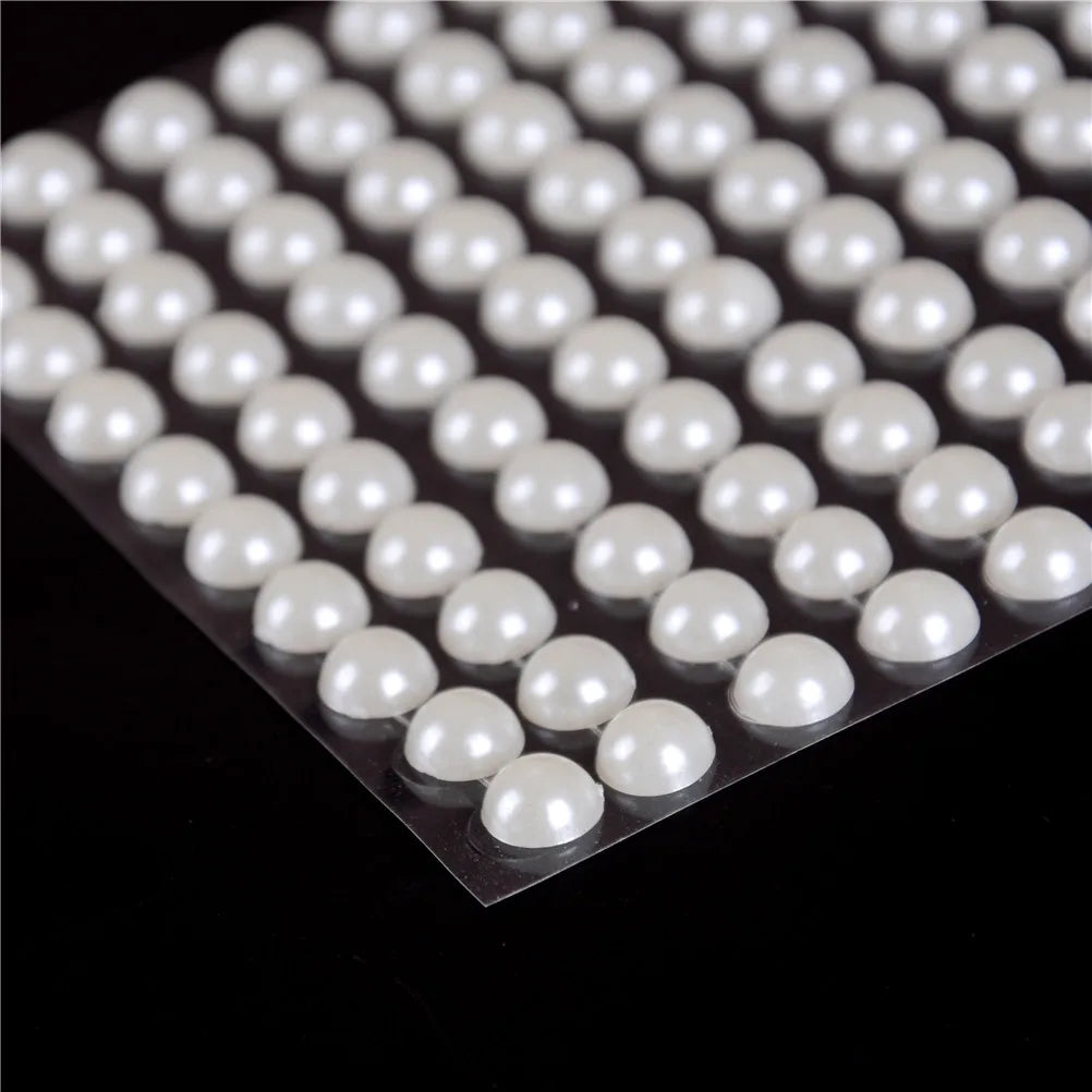 Pearl Stickers Self-Adhesive Acrylic Gems 4/6/8mm Sheets