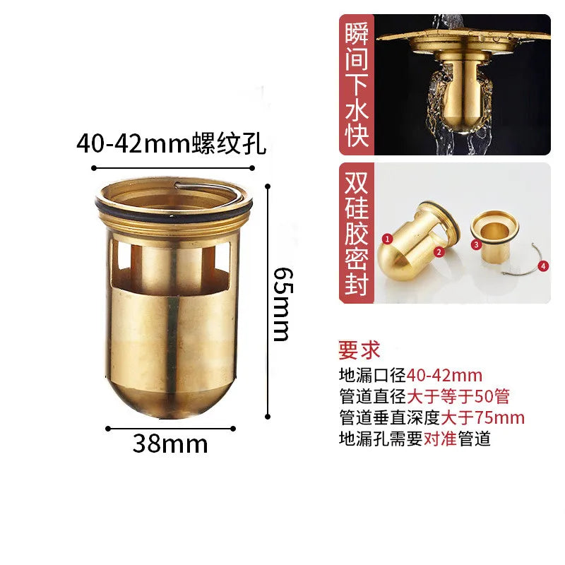 1PC Brass Floor Drains Core Deodorant Valve Strainer Plug Siphon Sink Filter for Shower Kitchen Balcony Washing Machine Hardware Oasis Select D