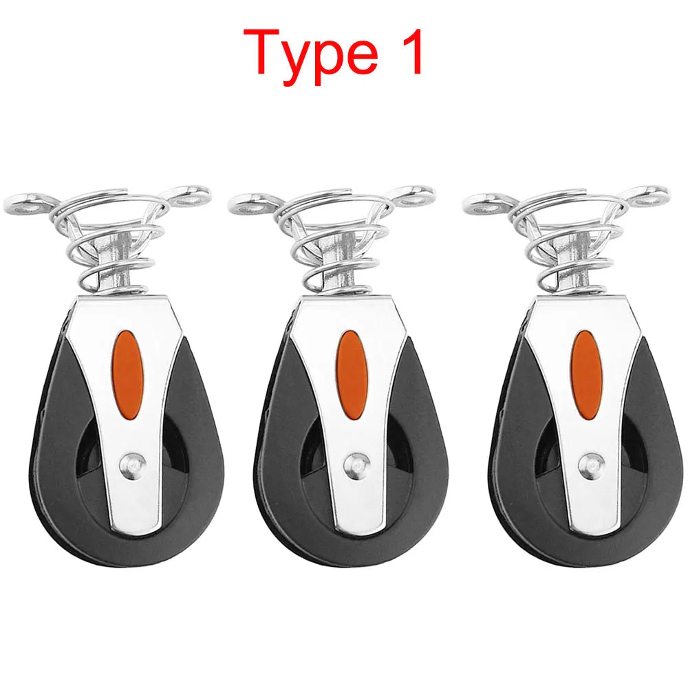 1500 Lbs Loading Gym Single Pulley Sailing Boat Kayak Pulley Block Single Wheel Swivel Lifting Rope Pulley Roller Oasis Select Type 1 3 PC